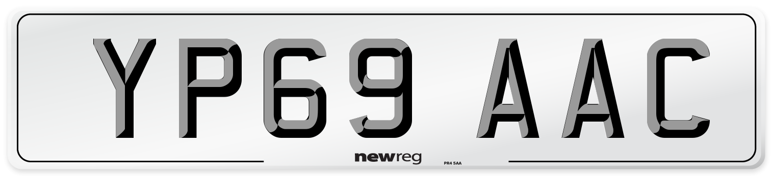 YP69 AAC Number Plate from New Reg